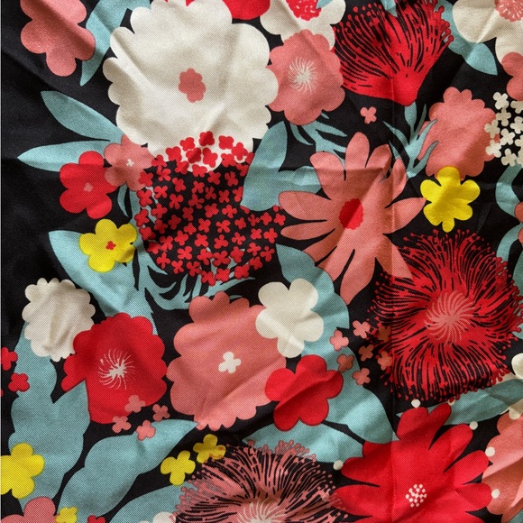 Marimekko Floral Silk Scarf - 30” x 30” - Picture 3 of 5